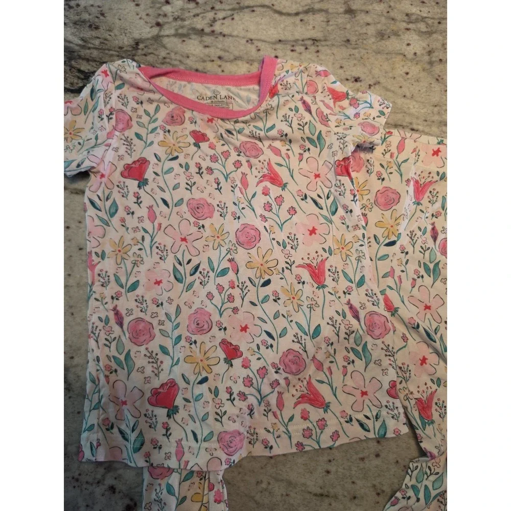 Caden Lane PJs 18-24m‎ pink floral set